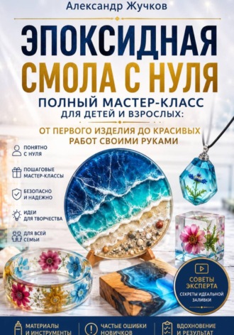 Эпоксидная смола с нуля. Полный мастер-класс для детей и взрослых: от первого изделия до красивых работ своими руками , Эпоксидная смола с нуля. Полный мастер-класс для детей и взрослых: от первого изделия до красивых работ своими руками